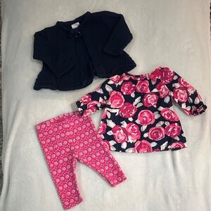 Gymboree Pink Floral Baby Outfit